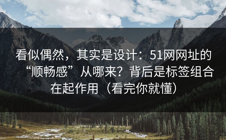 看似偶然,其实是设计:51网网址的“顺畅感”从哪来?背后是标签组合在起作用(看完你就懂) 看似偶然,其实是设计:51网网址的“顺畅感”从哪来?背后是标签组合在起作用(看完你就懂)